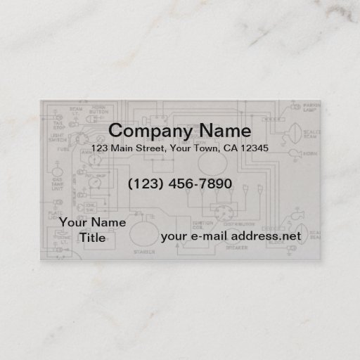 Customizable Schematics Business Card