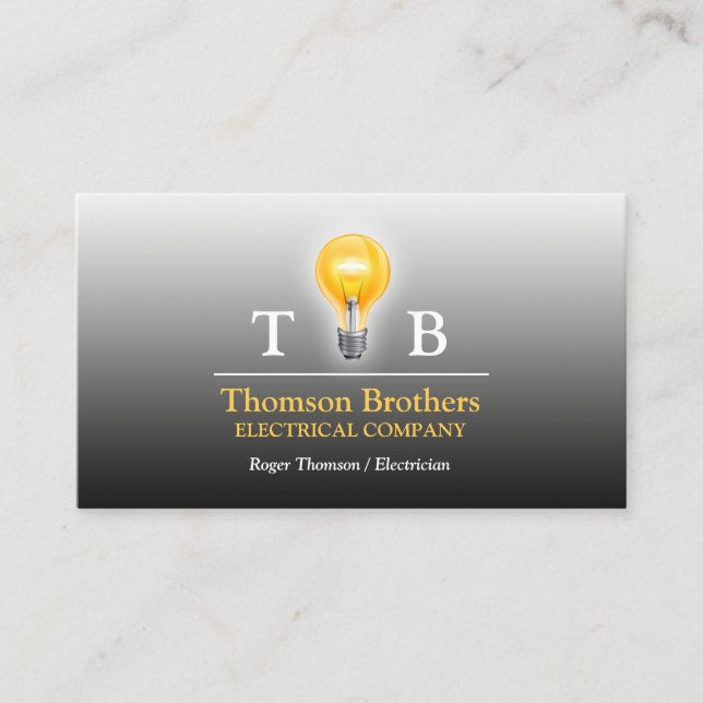 Electrical Service Business Card Template (Front)