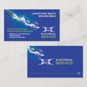 Electrical Service, Electrician Business Card