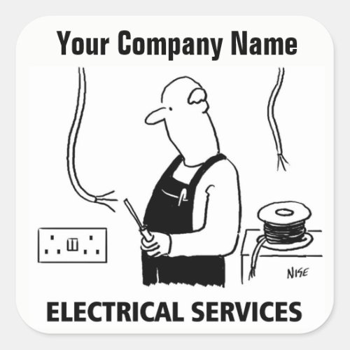 Electrical Services Cartoon Stickers