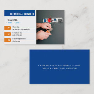 Electrical Services   Electrician Business Card