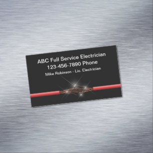 Electrical Services Electrician Business Card Magnet