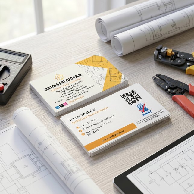 Electrical Services | Specialty construction Business Card (Creator Uploaded)