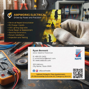 Electrical Services Specialty construction Business Card