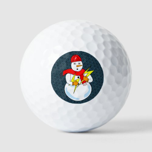 Electrical Snowman Golf Balls