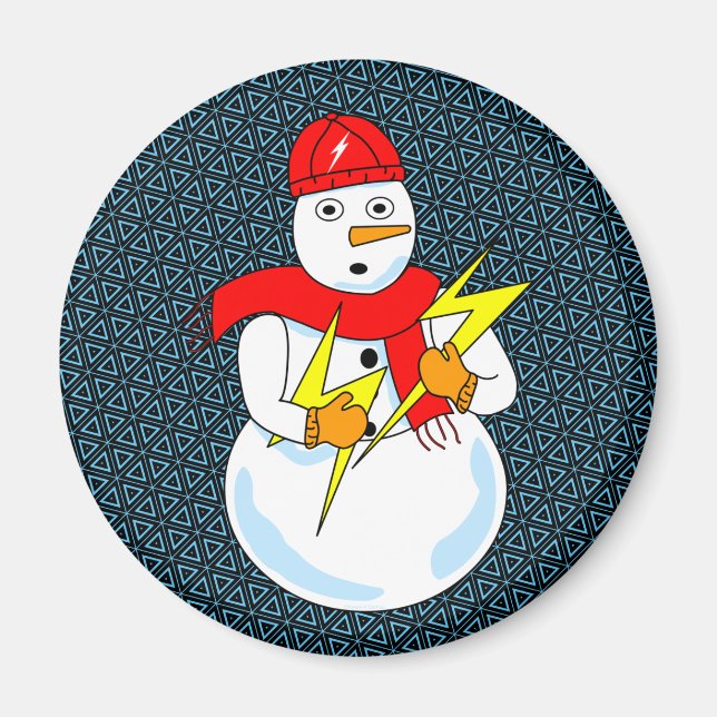 Electrical Snowman Magnet (Front)