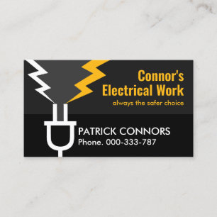 Electrical Spark Electric Plug Power Business Card