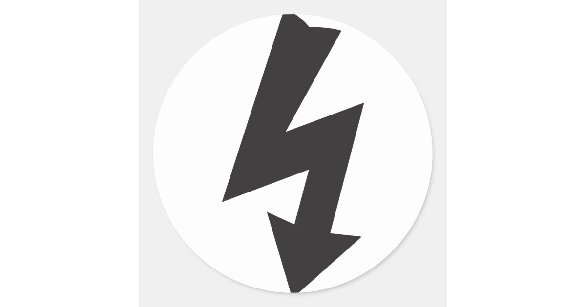 Electrical Symbol thunder Electricity Classic Round Sticker