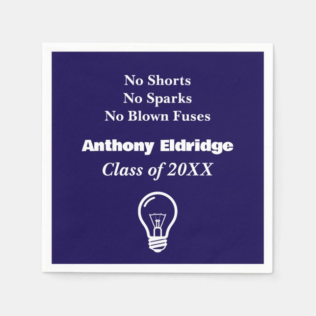 Electrical Technology Graduation Napkins (Front)