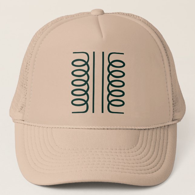 Electrical Transformer Symbol Trucker Hat (Front)