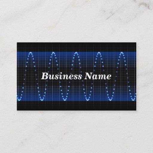 Customizable Electrical Wave Background Business Card Templates