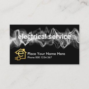 Electrical Wave Lightning Charge Business Card