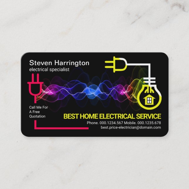 Electrical Wave Powering Circuit Business Card (Front)