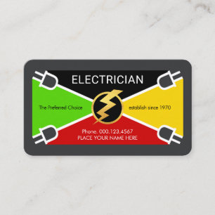 Electrical Wire Colors Plug Connection Business Card