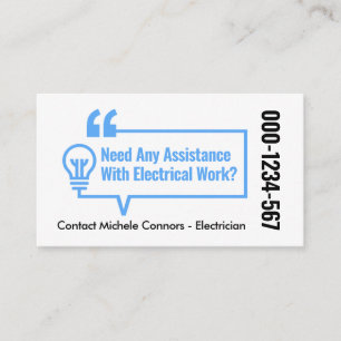 Electrical Wiring Circuit Bubble Speech Business Card