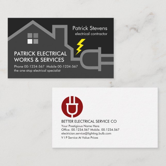 Electrical Wiring Home Circuit Frame Business Card (Front/Back)