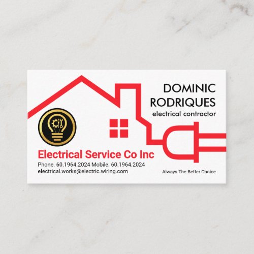 Electrical Wiring Home Frame Cable Business Card