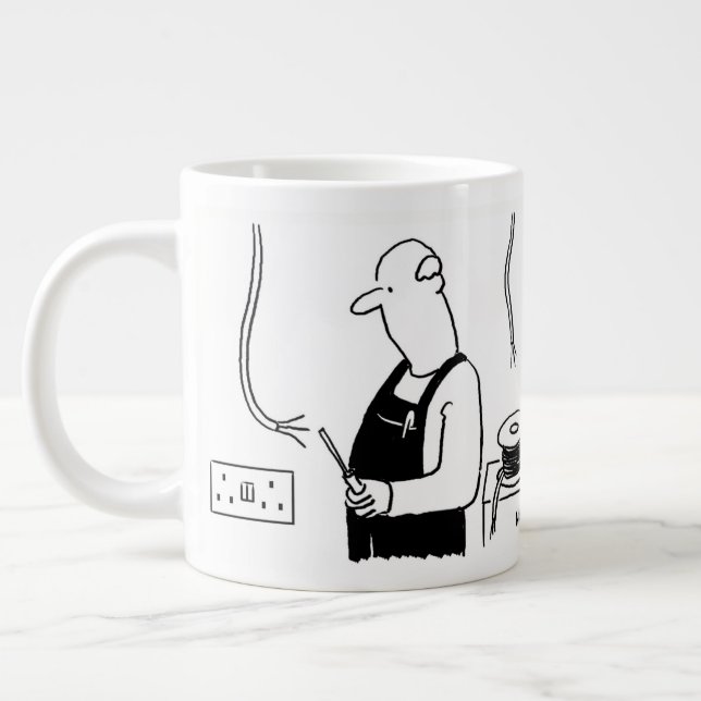Electrical Worker or Electrician Giant Coffee Mug (Left)