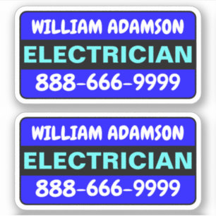 Electrician Advertising Ideas - Contact Call Sticker