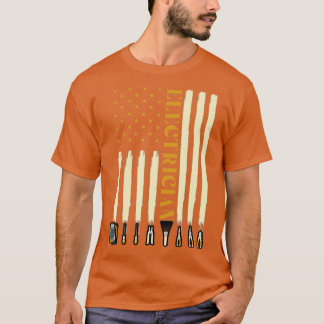 Electrician American Flag Patriot Repair Electrica T-Shirt