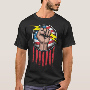 Electrician American flag patriotic T-Shirt