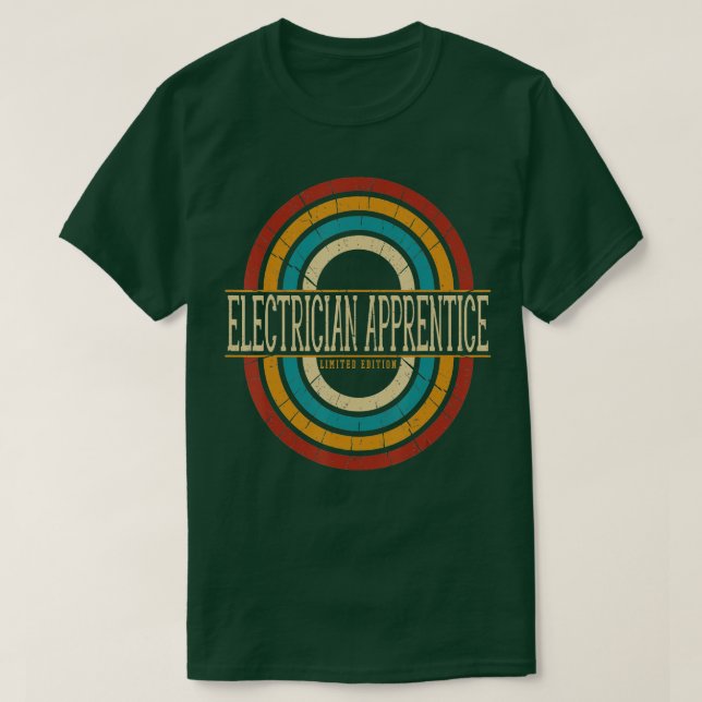 Electrician Apprentice Vintage Retro  T-Shirt (Design Front)