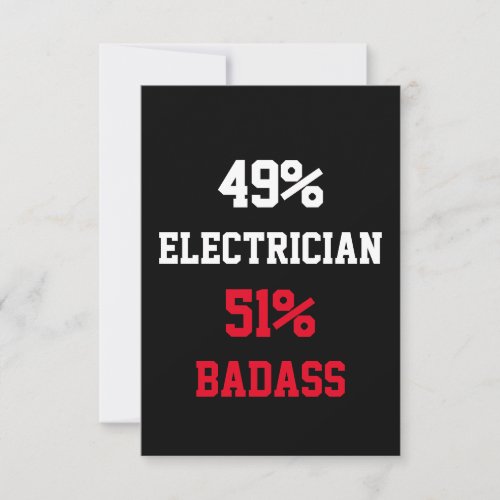 Electrician Badass Card