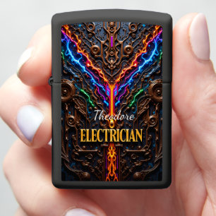 Electrician Biomechanical Circuit Flow Lighter Art