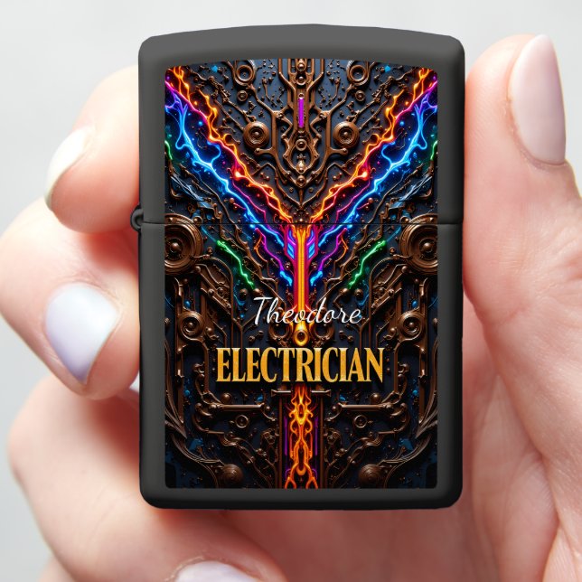 Electrician Biomechanical Circuit Flow Lighter Art (In Hand)