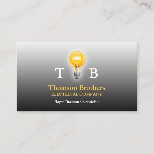 Electrician Bulb Business Card