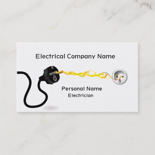 Customizable Electrician Business Business Card