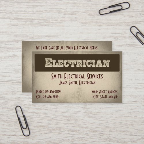 Electrician Business Card