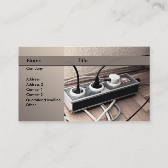 electrician business card (Front)