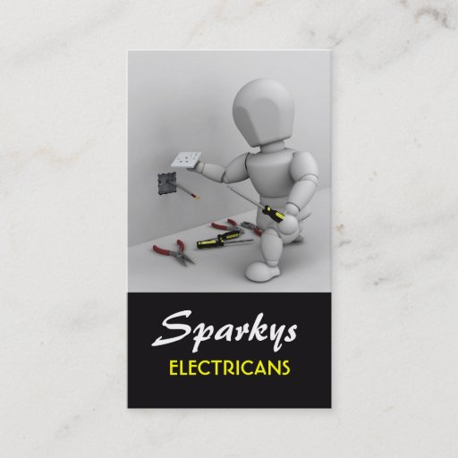 Customizable Electrician Business Card