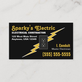 Electrician Business Card by coolcards_biz at Zazzle