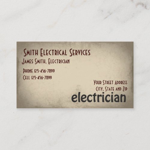 Electrician Business Card