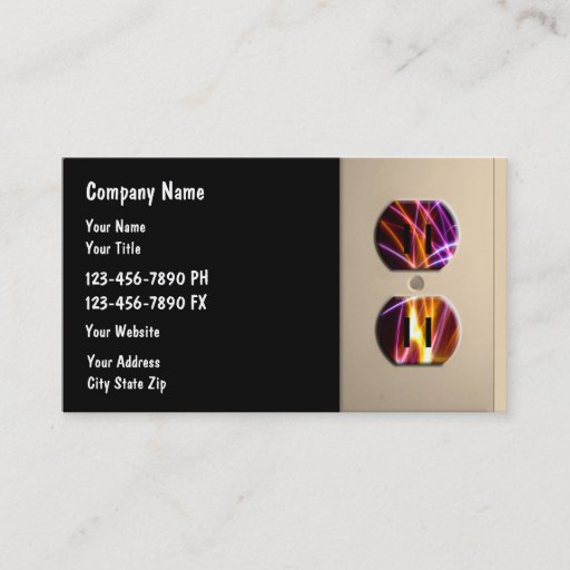 Customizable Electrician Business Card
