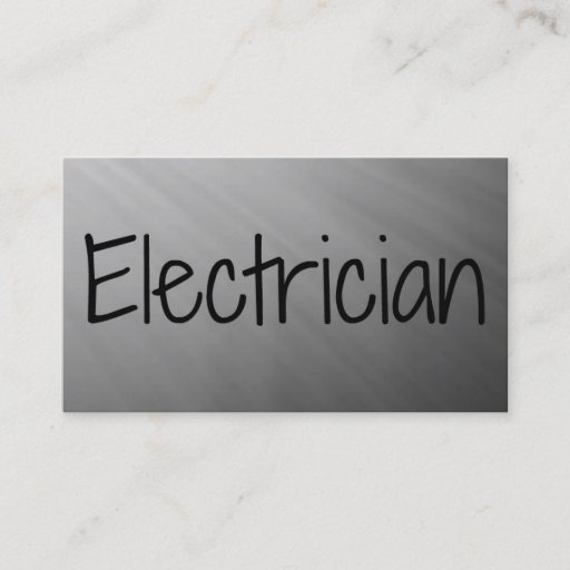 Customizable Electrician Business Card