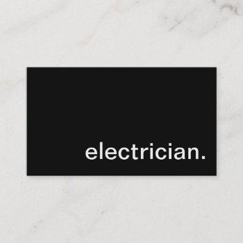 Electrician  Business Card by HolidayZazzle at Zazzle