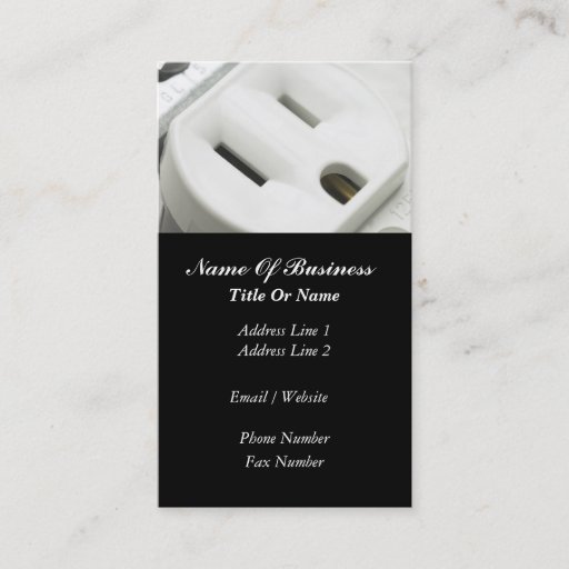 Customizable Electrician Business Card