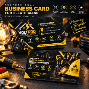 Electrician Business Card Electrical Services
