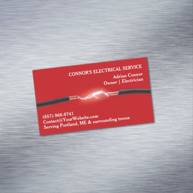 Electrician Business Card Magnet (In Situ)