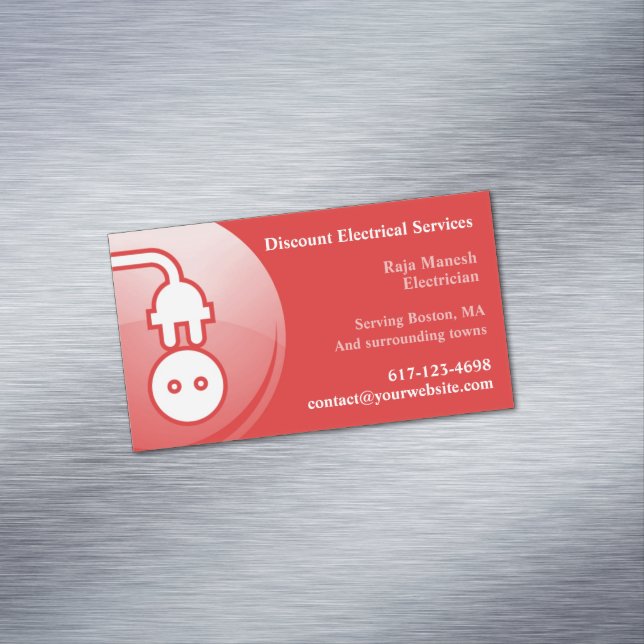 Electrician Business Card Magnet (In Situ)