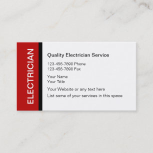 Electrician Business Cards