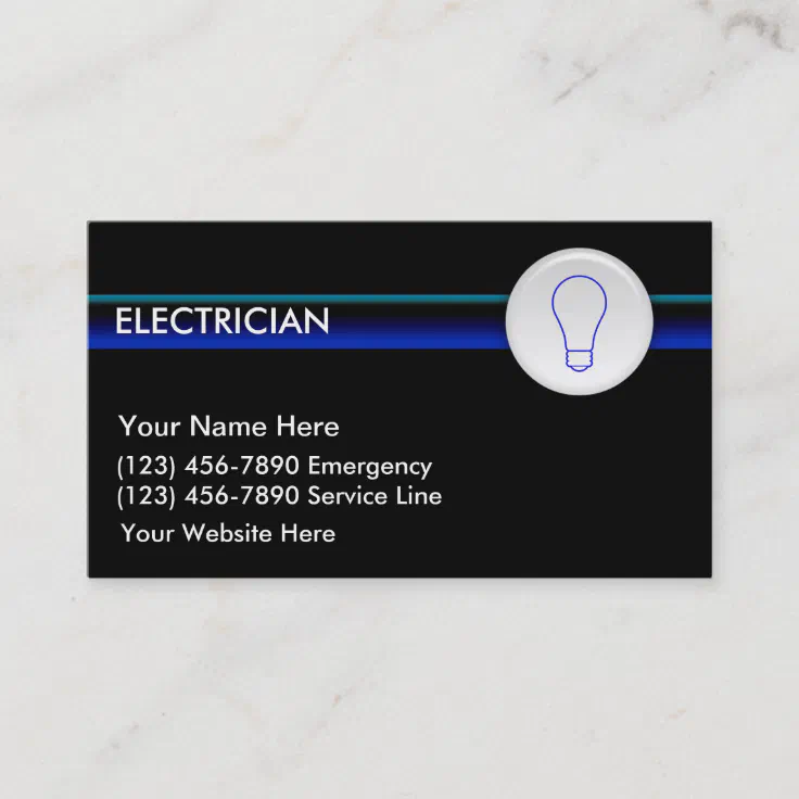 Electrician Business Cards | Zazzle