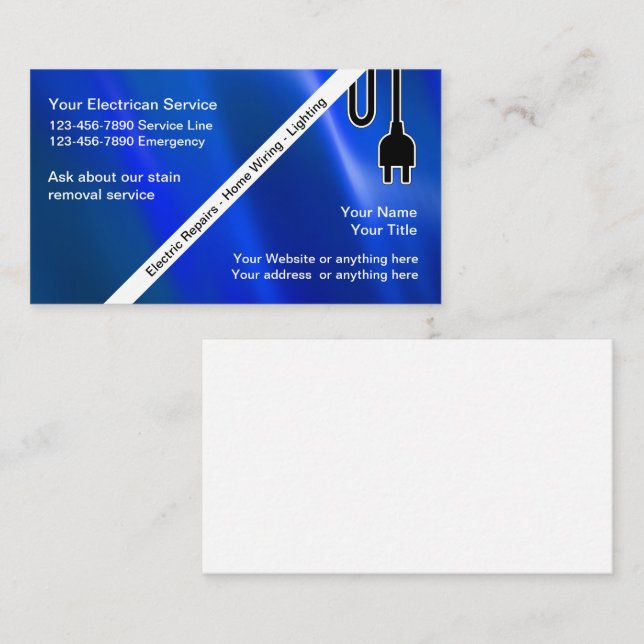 Electrician Business Cards (Front/Back)
