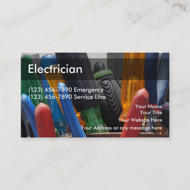 Electrician Business Cards (Front)