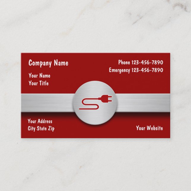 Electrician Business Cards (Front)