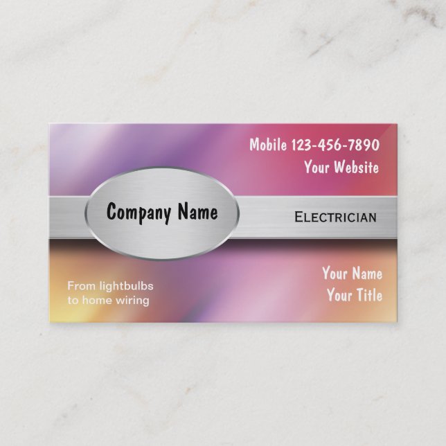 Electrician Business Cards (Front)
