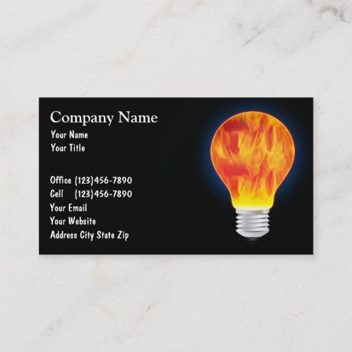 Customizable Electrician Business Cards
